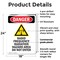 Signmission Radiation & Laser Sign, 24 in H x 18 in W, Plastic, Rectangle OS-2PACK-DS-P-1824-V-1688 - alternate 4